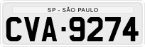License plate of Brazil, Private owners (1990)