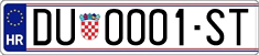 License plate of Croatia, Regular plates