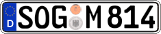 German license plate, Regular plates