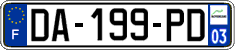 French license plate, SIV (ordinary)