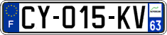 French license plate, SIV (ordinary)