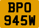 License plate of the United Kingdom, 1963 year system