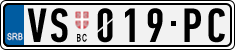 License plate of Serbia, Cars