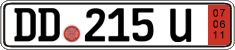 German license plate, Export transit plates