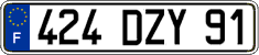 French license plate, FNI