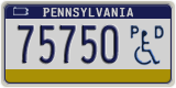 Pennsylvania, Vehicles for disabled persons