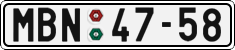 License plate of the Czech Republic, Cars (1960)