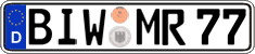 German license plate, Regular plates