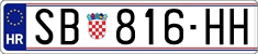 License plate of Croatia, Regular plates