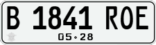 License plate of Indonesia, Regular plates