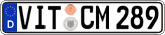 German license plate, Regular plates