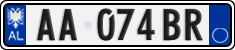 License plate of Albania, Cars (2011)
