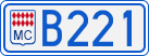 License plate of Monaco, Cars