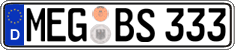 German license plate, Regular plates