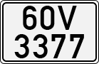 License plate of Vietnam, Cars