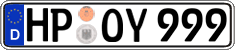 German license plate, Regular plates