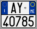 License plate of Italy, Motorcycles (1994 year series)