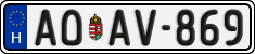 license plates of Hungary, Regular plates (2022)