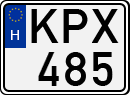 license plates of Hungary, Cars (1990)