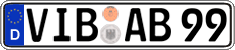 German license plate, Regular plates