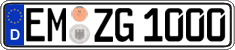 German license plate, Regular plates