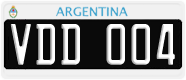 License plate of Argentina, Cars (1995, ABC 123)
