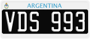 License plate of Argentina, Cars (1995, ABC 123)