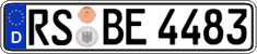 German license plate, Regular plates