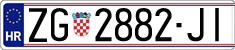 License plate of Croatia, Regular plates