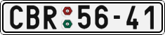 License plate of the Czech Republic, Cars (1960)