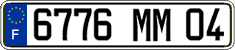 French license plate, FNI