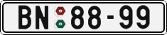 License plate of the Czech Republic, Cars (1960)