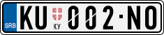 License plate of Serbia, Cars