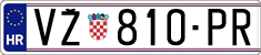 License plate of Croatia, Regular plates