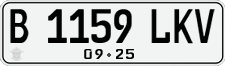 License plate of Indonesia, Regular plates