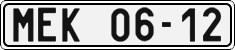 License plate of the Czech Republic, Cars (1960)