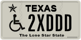 Texas, Vehicles for disabled persons (1ABCD)