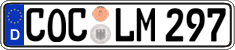 German license plate, Regular plates