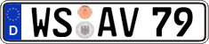 German license plate, Regular plates