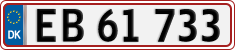 License plate of Denmark, Regular plates