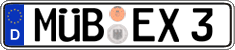 German license plate, Regular plates