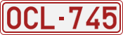 License plate of Belgium, 1951 year system