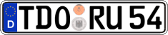German license plate, Regular plates