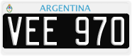 License plate of Argentina, Cars (1995, ABC 123)