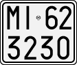 License plate of Italy, Motorcycles (1927 year series)