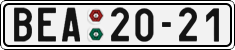 License plate of the Czech Republic, Cars (1960)