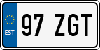 License plate of Estonia, Regular car plates (US-size)