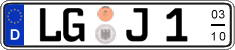 German license plate, Seasonal plates