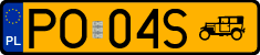 License plates of Poland, Oldtimers