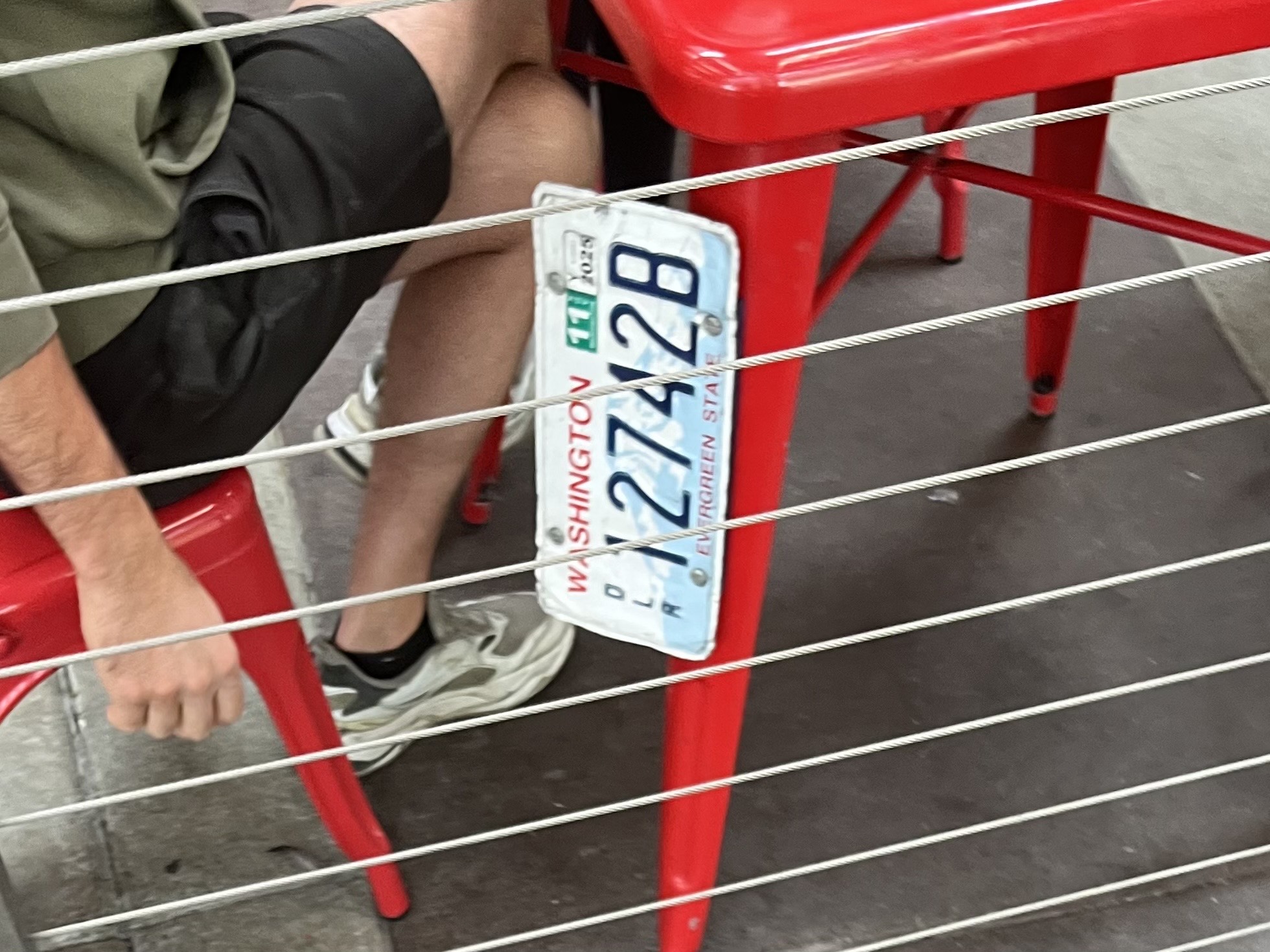 12742B, License plate without vehicle 